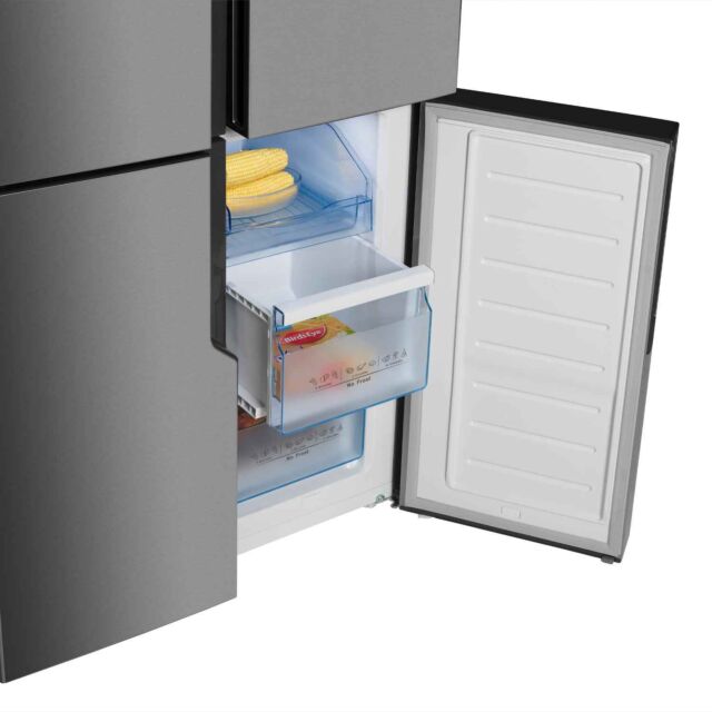 Hisense RQ560N4WC1 American Style Fridge Freezer - Stainless Steel Effect 