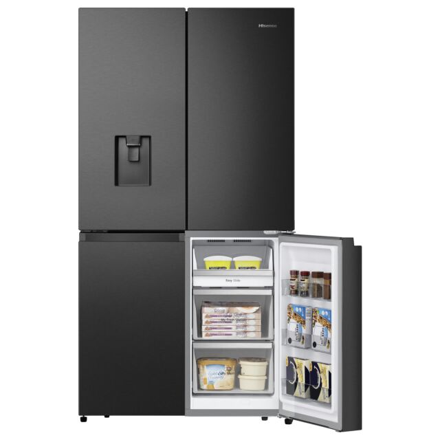 Hisense RQ758N4SWFE PureFlat Smart Fridge Freezer - Black Stainless Steel