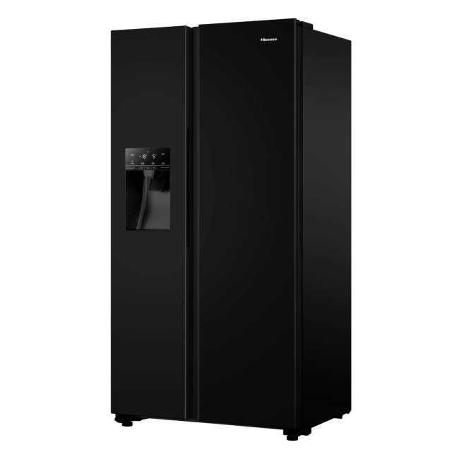 Hisense RS694N4TBF 91cm Frost Free PureFlat American Style Fridge Freezer - Black