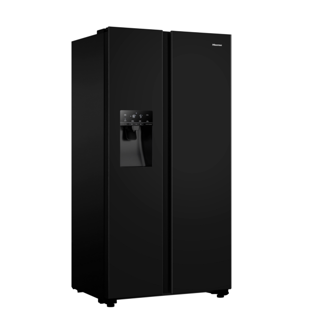Hisense RS694N4TBF 91cm Frost Free PureFlat American Style Fridge Freezer - Black