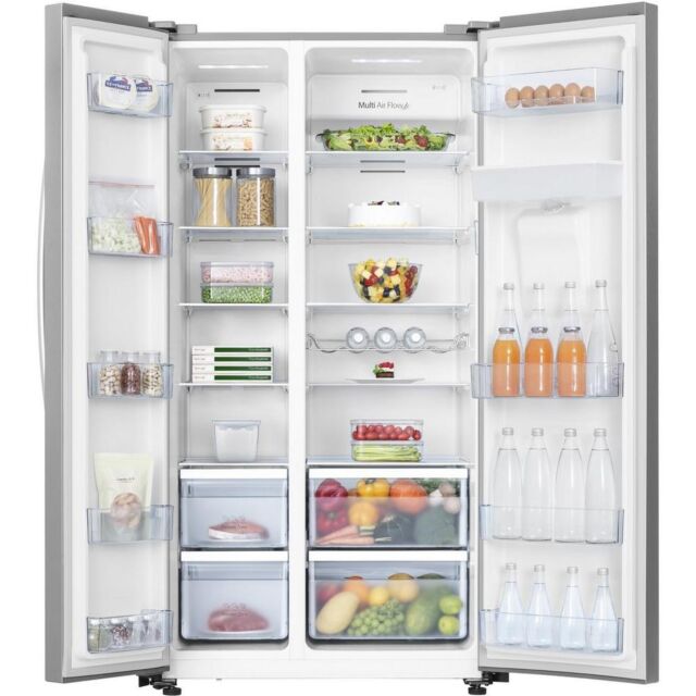 Hisense RS741N4WC11 American Style Fridge Freezer - Stainless Steel 
