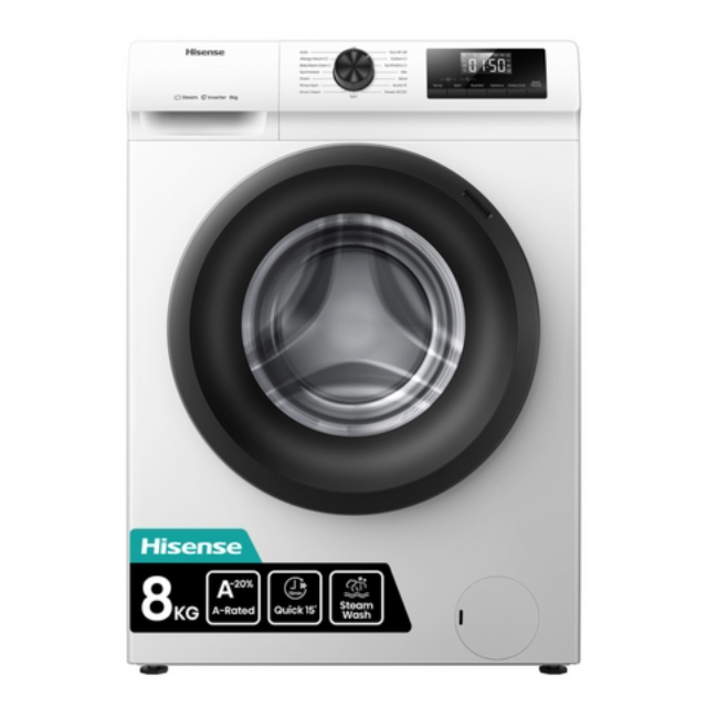 Hisense WF1Q1041BW 10kg 1400 Spin, Steam Washing Machine - White