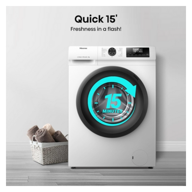 Hisense WF1Q1041BW 10kg 1400 Spin, Steam Washing Machine - White