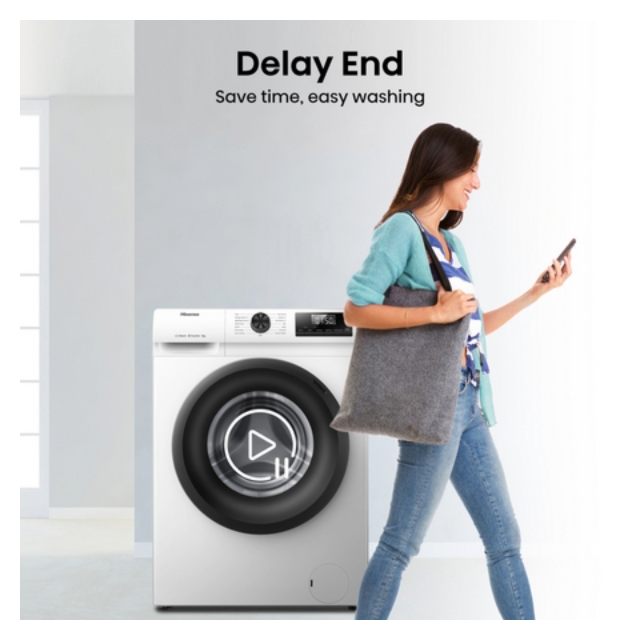 Hisense WF1Q1041BW 10kg 1400 Spin, Steam Washing Machine - White