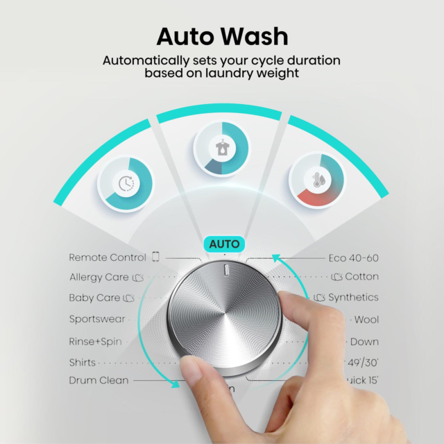 Hisense WF3S1043BW3 10.5Kg 1400 Spin Washing Machine - White