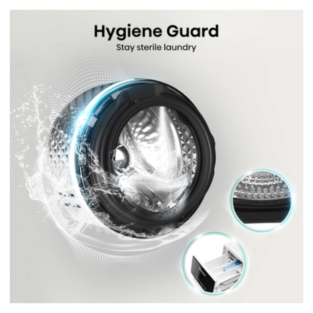 Hisense WF3S1243BW3 12Kg 1400 Spin, Steam Washing Machine - White