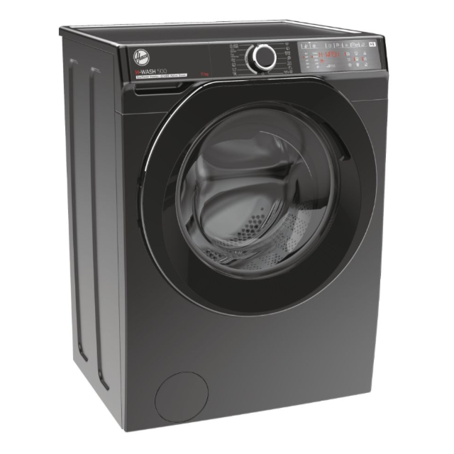 Hoover HWB411AMBCR H-Wash 500, 11kg 1400rpm Washing Machine, Graphite with Black door, WiFi, 14/30/4