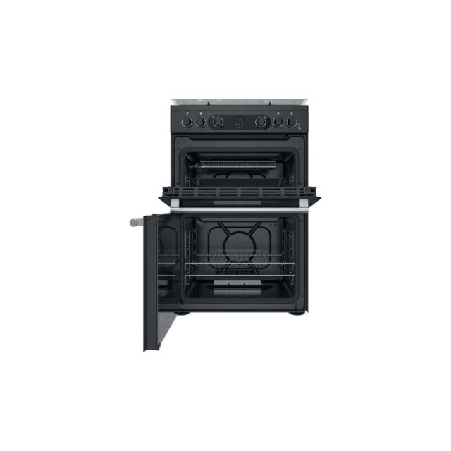 Hotpoint CD67G0C2CA 60cm Double Gas Cooker - Dark Grey