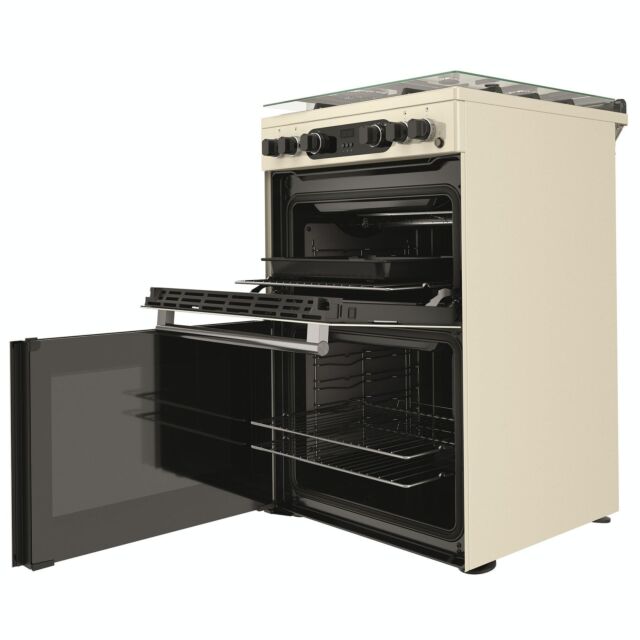 Hotpoint CD67G0C2CJ 60cm Double Gas Cooker with Lid - Jasmine