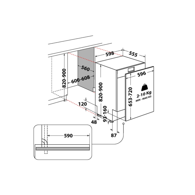 Hotpoint H2IC14BN7A0UK Integrated Dishwasher 14 Place
