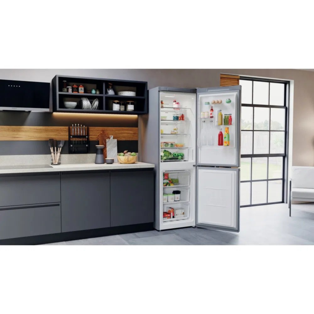 Hotpoint H5X82OSX 59.6cm 60/40 Frost Free Fridge Freezer - Saturn Steel
