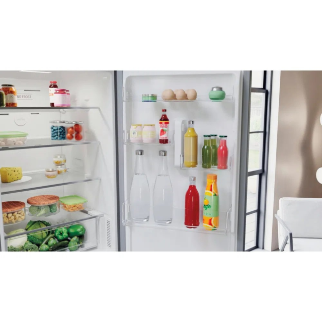 Hotpoint H5X82OSX 59.6cm 60/40 Frost Free Fridge Freezer - Saturn Steel