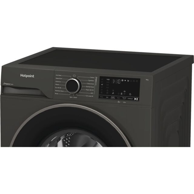 Hotpoint HB93GCAREUK A-30%, 9Kg, 1400 Rpm, Large Black, -, Ds7, Fabric Care, Colorcare, Pet Hair Car