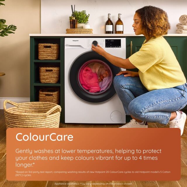 Hotpoint HB93GCAREUK A-30%, 9Kg, 1400 Rpm, Large Black, -, Ds7, Fabric Care, Colorcare, Pet Hair Car
