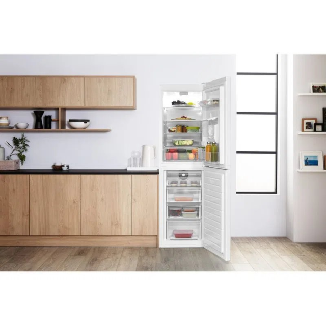 Indesit HBNF55181WAQUA 54cm 50/50 Frost Free Fridge Freezer - White