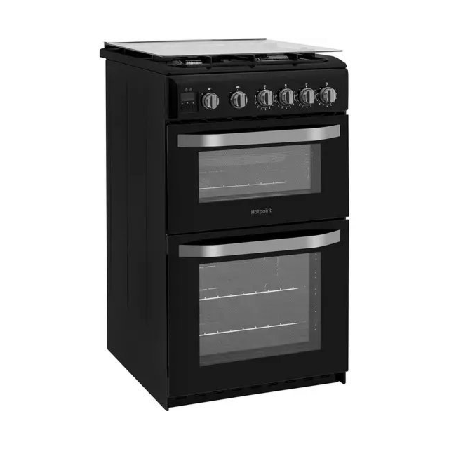 Hotpoint HD5G00CCBK 50cm Gas Cooker with Lid - Black