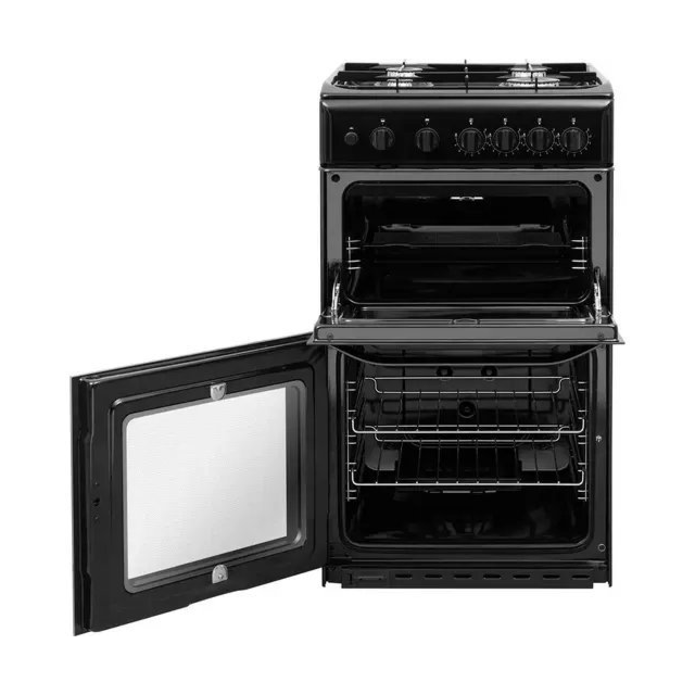 Hotpoint HD5G00KCB 50cm Twin Cavity Gas Cooker - Black