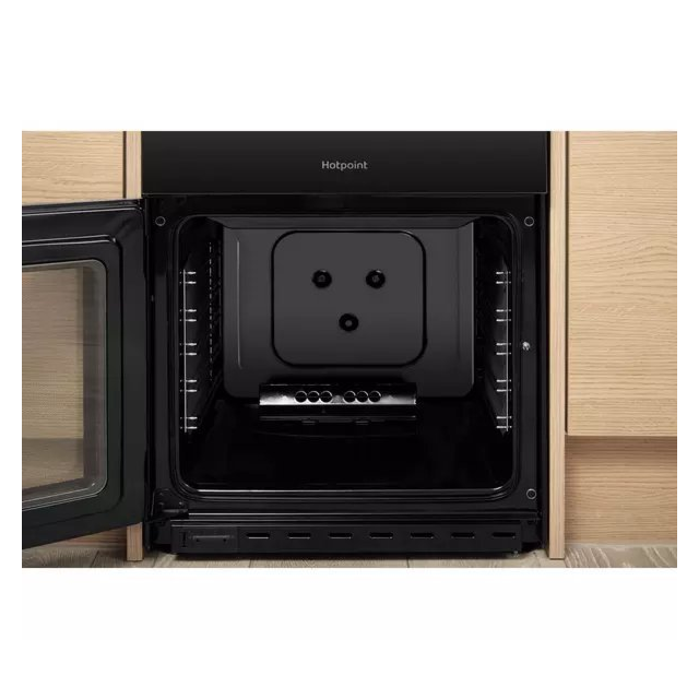 Hotpoint HD5G00KCB 50cm Twin Cavity Gas Cooker - Black