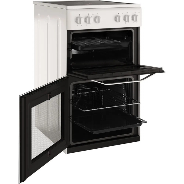 Hotpoint HD5V92KCW 50cm Twin Cavity Electric Cooker - White