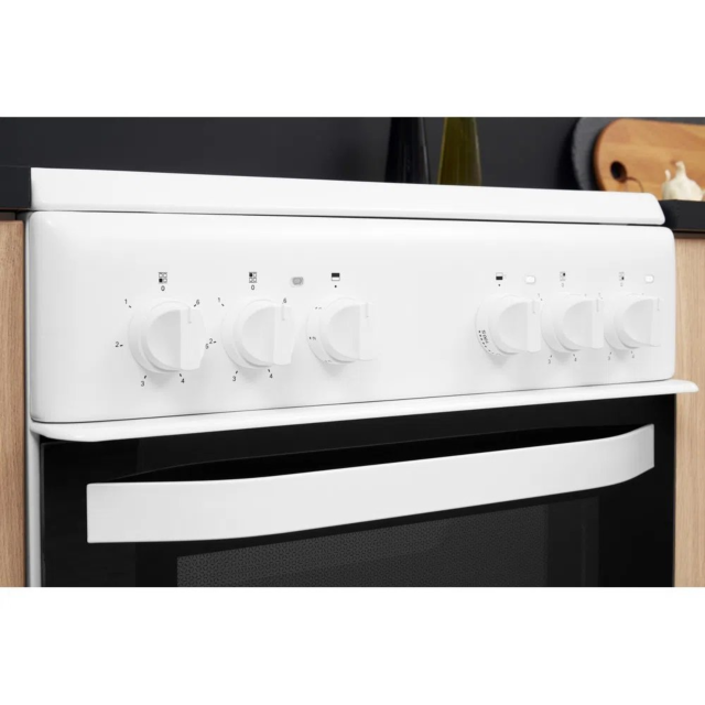 Hotpoint HD5V92KCW 50cm Twin Cavity Electric Cooker - White