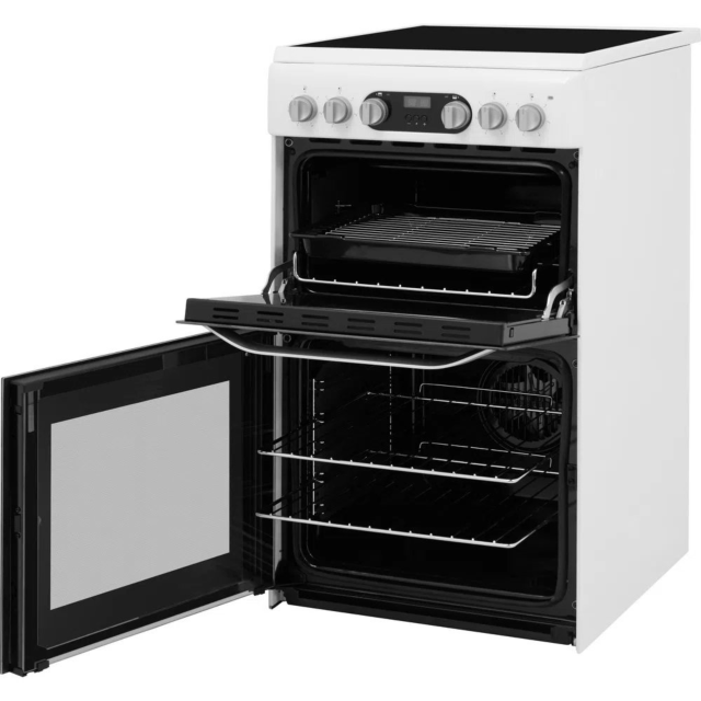 Hotpoint HD5V93CCW/UK 50Cm Ceramic Electric Cooker with Double Oven