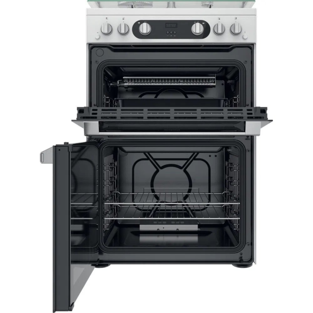 Hotpoint HD67G02CCW 60cm Double Gas Cooker