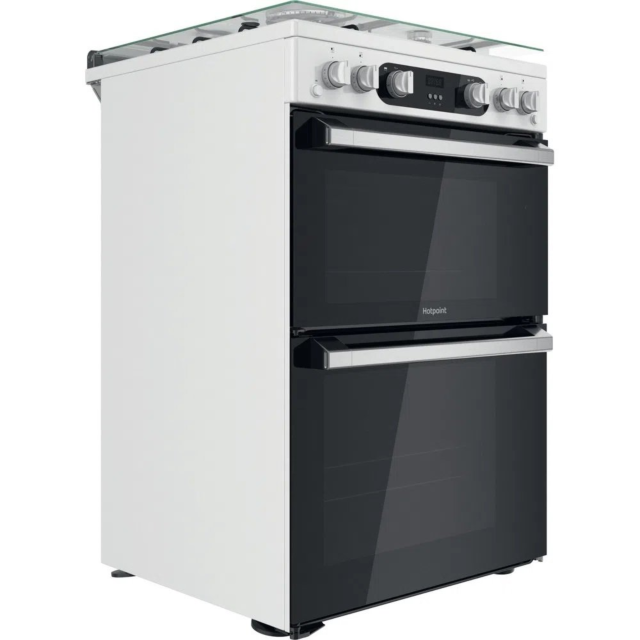 Hotpoint HD67G02CCW 60cm Double Gas Cooker