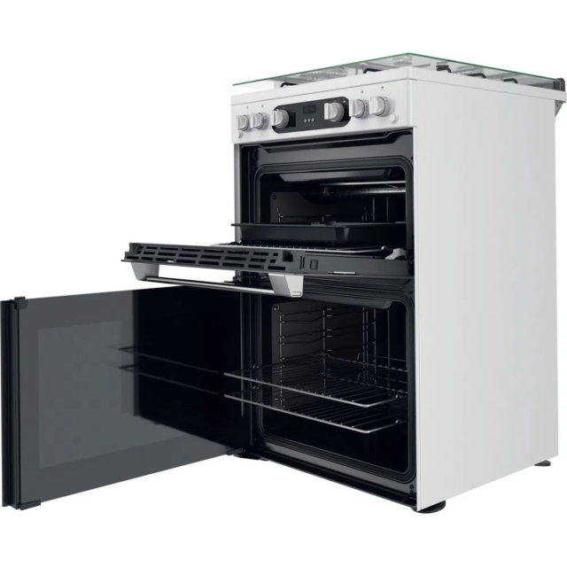 Hotpoint HD67G02CCW 60cm Double Gas Cooker