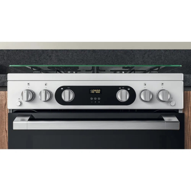Hotpoint HD67G02CCW 60cm Double Gas Cooker