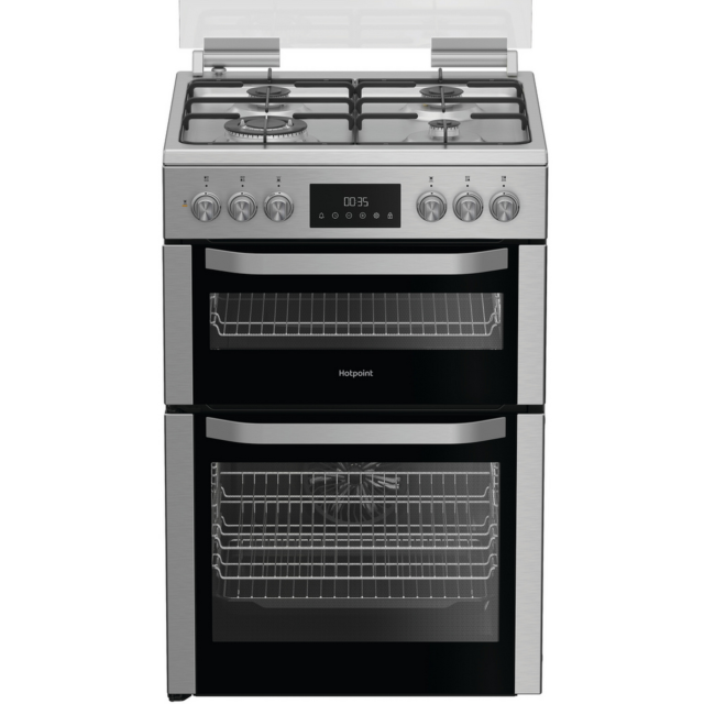 Hotpoint HDD6GDC2WX 60cm Double Oven Electric Cooker