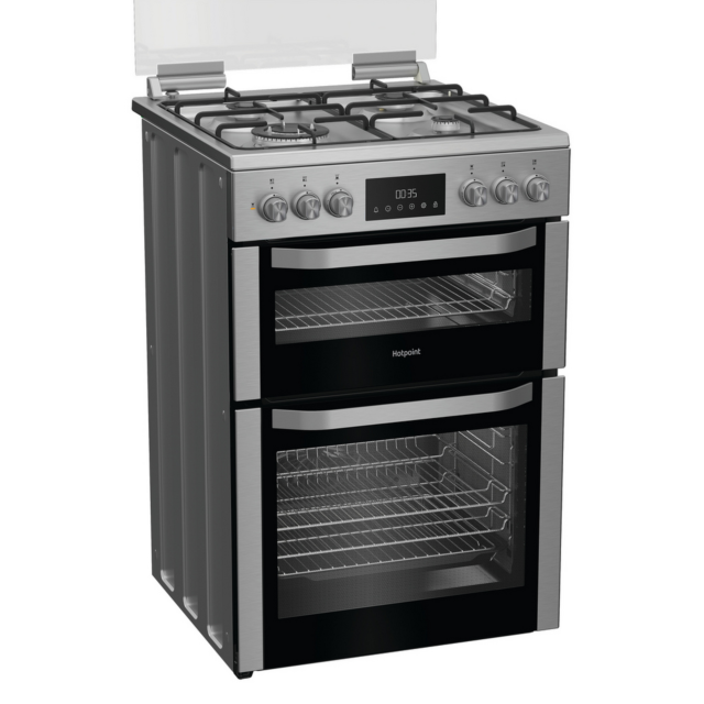 Hotpoint HDD6GDC2WX 60cm Double Oven Electric Cooker