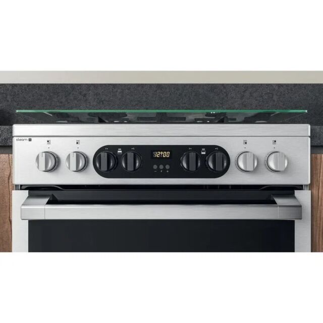 Hotpoint HDM67G8C2CXUK 60cm Dual Fuel Cooker - Silver