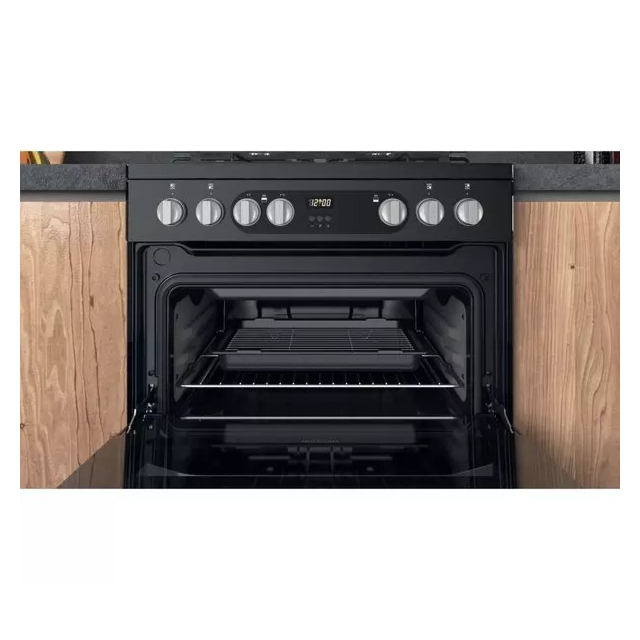 Hotpoint HDM67G9C2CB 60 cm Dual Fuel Cooker - Black