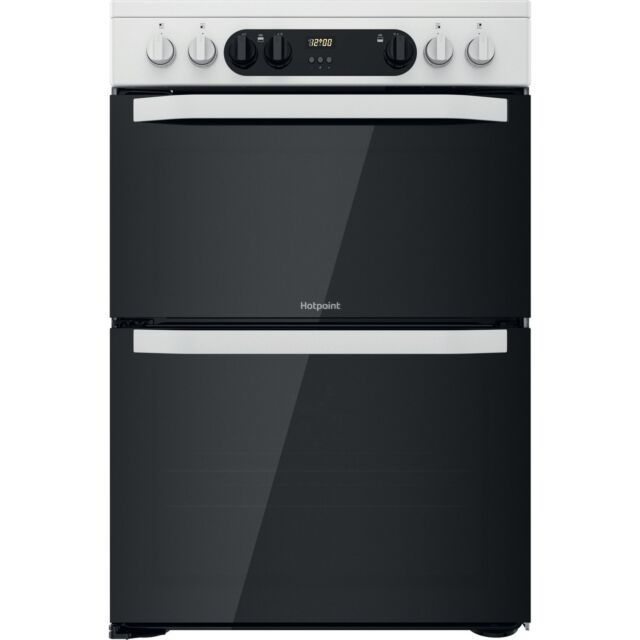 Hotpoint HDM67V9CMW/U Freestanding Electric Cooker Double Oven With Ceramic Hob