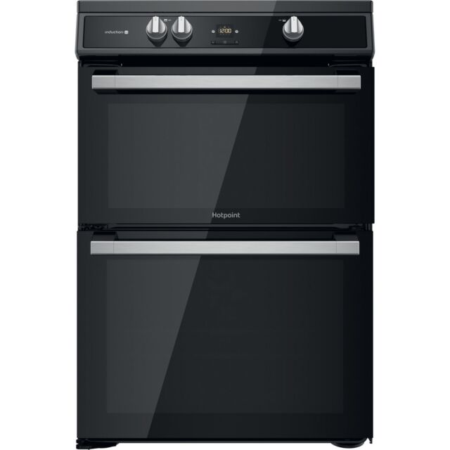 Hotpoint HDT67I9HM2C/UK Freestanding Cooker Induction Hob With Double Oven And Tilted Controls