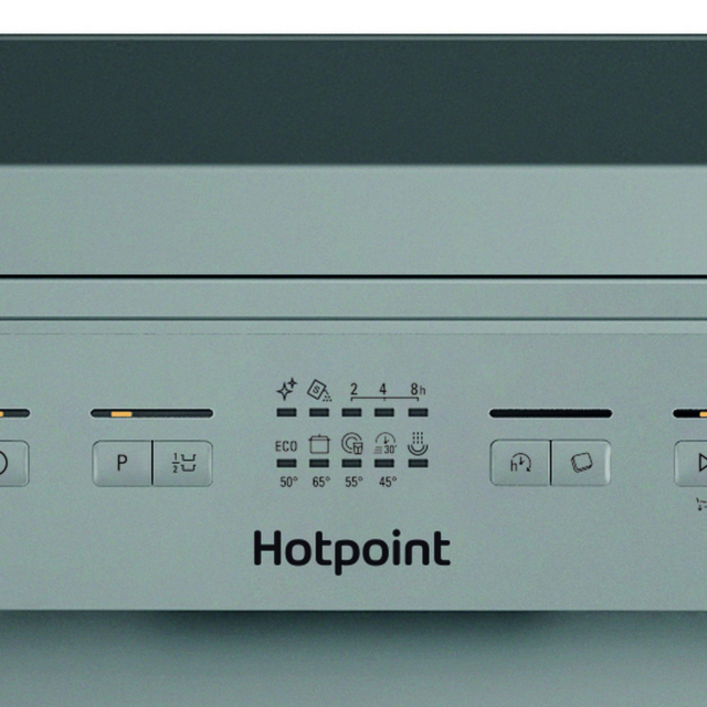 Hotpoint HP2FE10CS90SUK Slimline Dishwasher Silver 10 Set