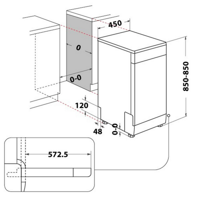 Hotpoint HP2FE10CS90SUK Slimline Dishwasher Silver 10 Set