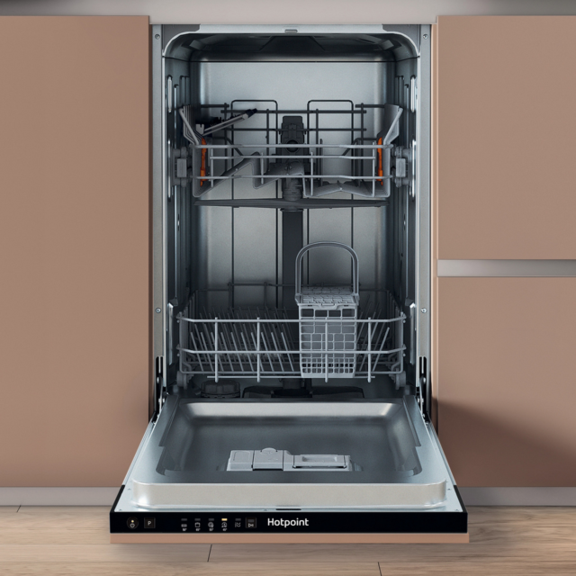 Hotpoint HP2ID10CS80UK Slimline Dishwasher, 10 Settings