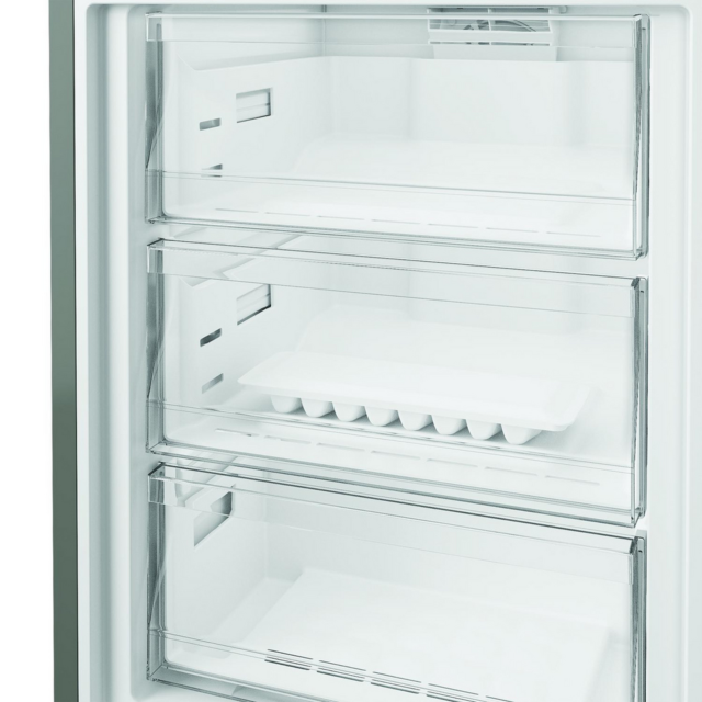 Hotpoint HPK26413XR6UKE 59.5cm 70/30 Fridge Freezer Black Steel