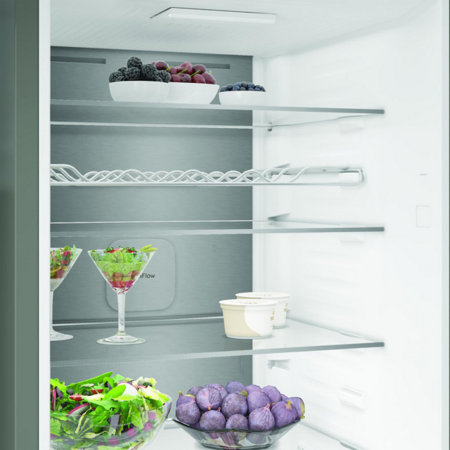 Hotpoint HPK26413XR6UKE 59.5cm 70/30 Fridge Freezer Black Steel