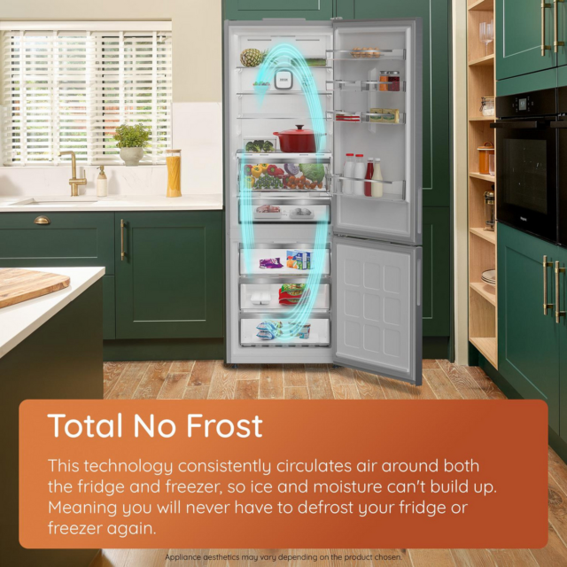 Hotpoint HPKF3241WXR4UK 54.5cm 50/50 Fridge Freezer Black Steel