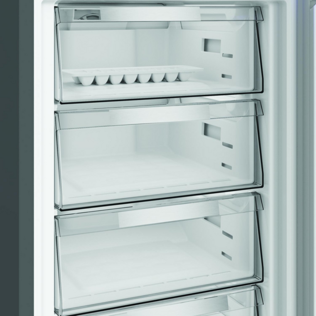 Hotpoint Dual No Frost Fridge Freezer 66.1cm Inox
