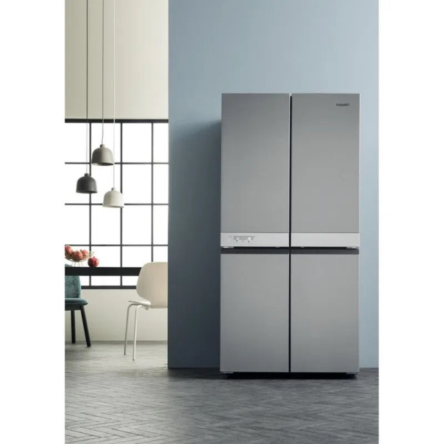 Hotpoint HQ9B1L1 90.8cm 60/40 Frost Free American Style Fridge Freezer - Inox