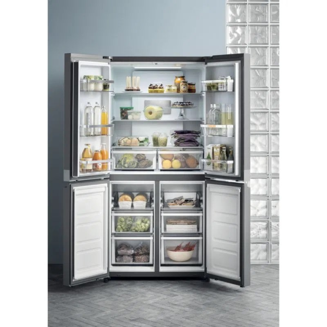 Hotpoint HQ9B1L1 90.8cm 60/40 Frost Free American Style Fridge Freezer - Inox