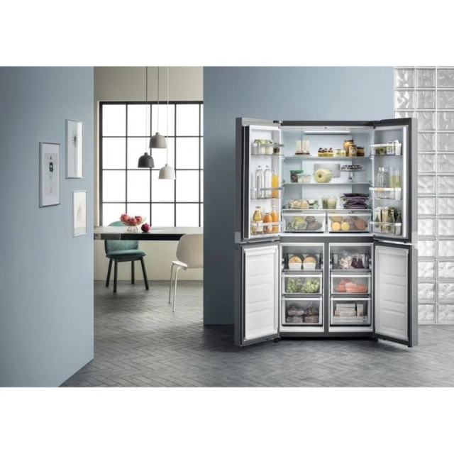 Hotpoint HQ9B1L1 90.8cm 60/40 Frost Free American Style Fridge Freezer - Inox