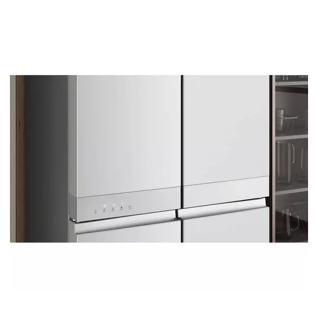 Hotpoint HQ9M2L 90.5cm Side By Side Fridge Freezer - Stainless Steel