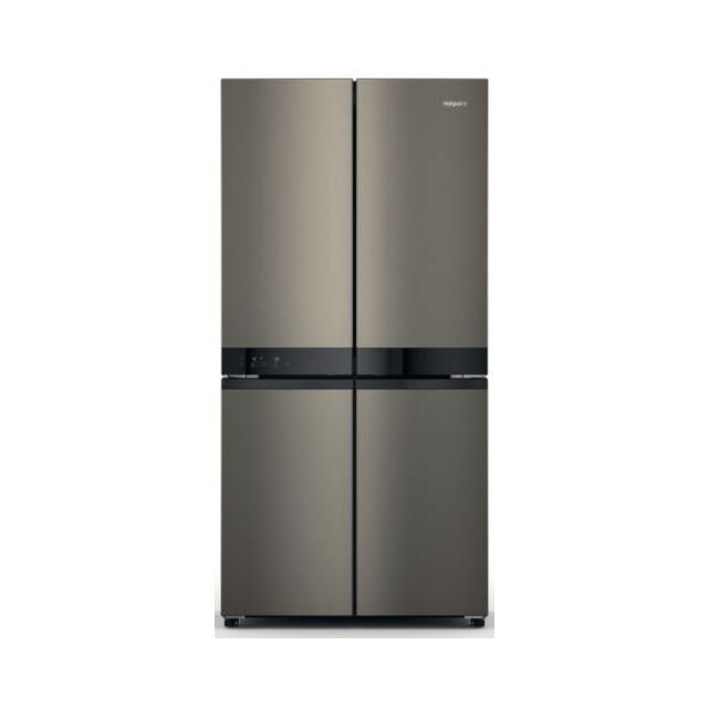 Hotpoint HQ9U1BL American 4 Door Style Fridge Freezer - Black Steel