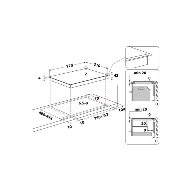 Hotpoint HR724BH 77cm Ceramic Hob - Black
