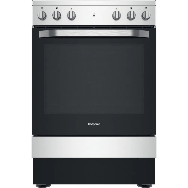 Hotpoint HS67V5KHX 60cm Double Oven Electric Cooker with Ceramic Hob - Stainless Steel