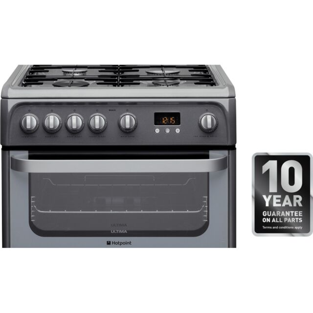 Hotpoint HUG61G 60Cm Gas Cooker In Graphite